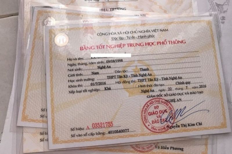 Ủy quyền cho người khác nhận hộ bằng THPT